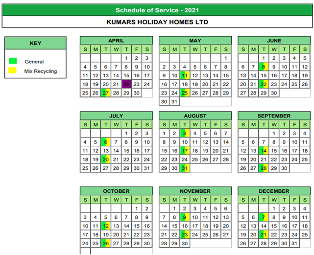 Bin Collection Calendar
